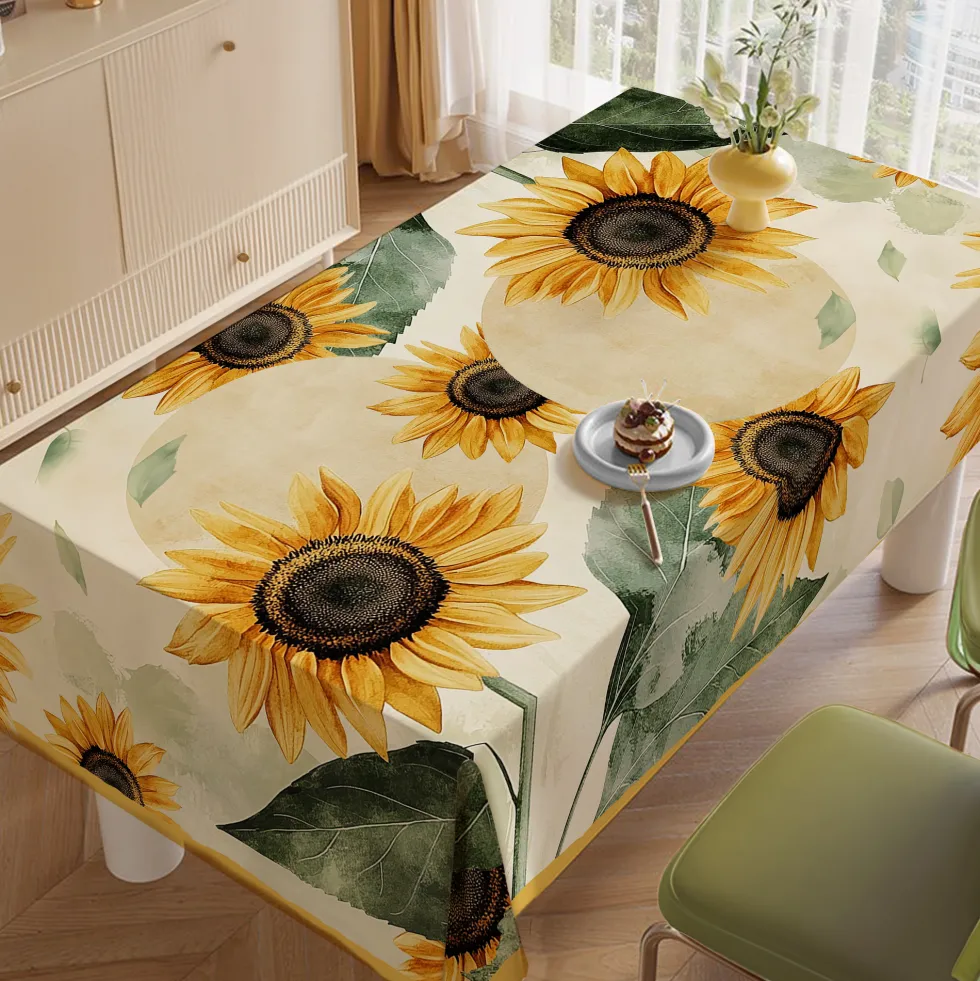 Tovaglia antimacchia Kiki Fancy Girasoli 140 x 320