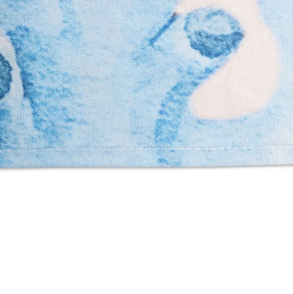 Tovaglia antimacchia Kiki Mare Stelle Conchiglie Alghe Azzurre 140x180