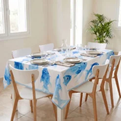 Tovaglia antimacchia Kiki Mare Pesci Azzurri Grandi 140x180