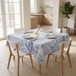 Tovaglia antimacchia Kiki Mare Coralli Mosaico Azzurri 140x140