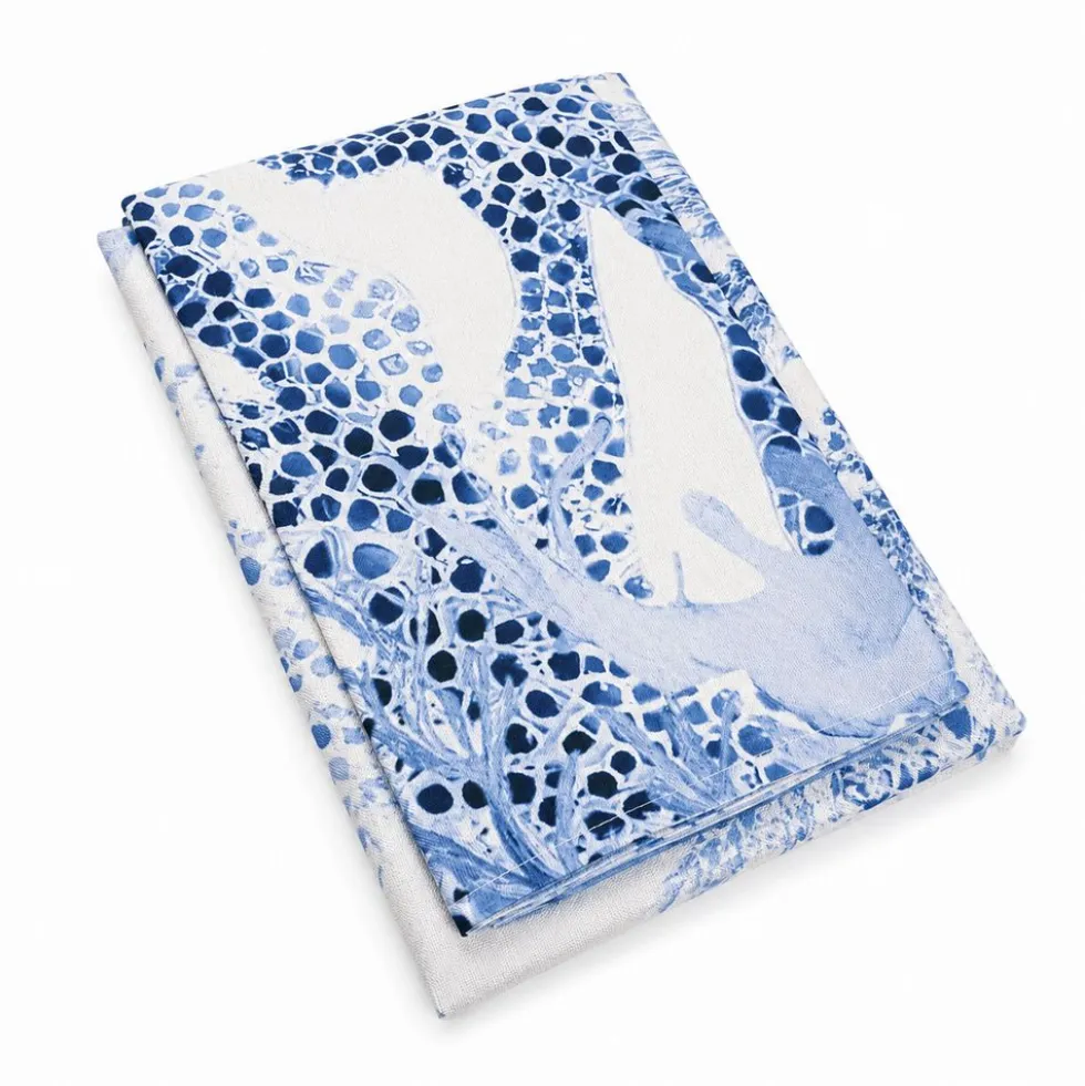 Tovaglia antimacchia Kiki Mare Coralli Mosaico Azzurri 140x140