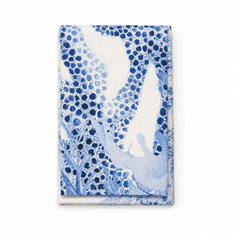 Tovaglia antimacchia Kiki Mare Coralli Mosaico Azzurri 140x180