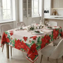 Tovaglia antimacchia Kiki XMAS Stelle di Natale 140 x 180