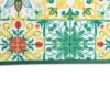 Tovaglia antimacchia rotonda Hydro Maiolica Disegno 4 Verde Giallo Rosso 160