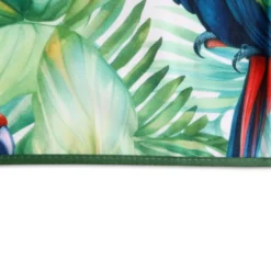 Tovaglia antimacchia rotonda Hydro Esotico Disegno 1 Pappagalli e fiori rosa 160