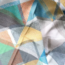 Tovaglia Antimacchia Splash Astratto Quadretti Puntini Tortora 140 x 230