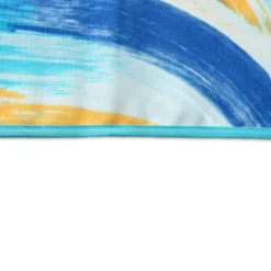 Tovaglia Antimacchia Splash Astratto Onda azzurra 140 x 140