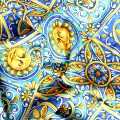 Tovaglia Antimacchia Splash Carmela Maiolica Acquamarina 140 x 230