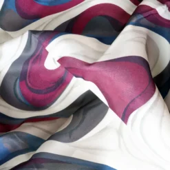 Tovaglia Antimacchia Splash Astratto Onda Blu Fucsia 140 x 180