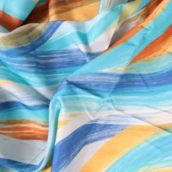 Tovaglia Antimacchia Splash Astratto Onda Azzurra Acquamarina 140 x 180