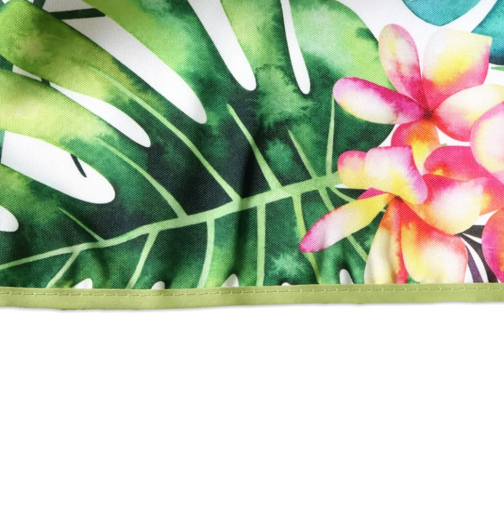 Tovaglia Antimacchia Splash Millefiori Tropicale Verde 140 x 180
