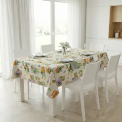 Tovaglia Antimacchia Splash Coccolosa Gattini e Cactus 140 x 300