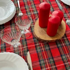 Tovaglia in scatola regalo Roy lurex Rosso 140 x 360