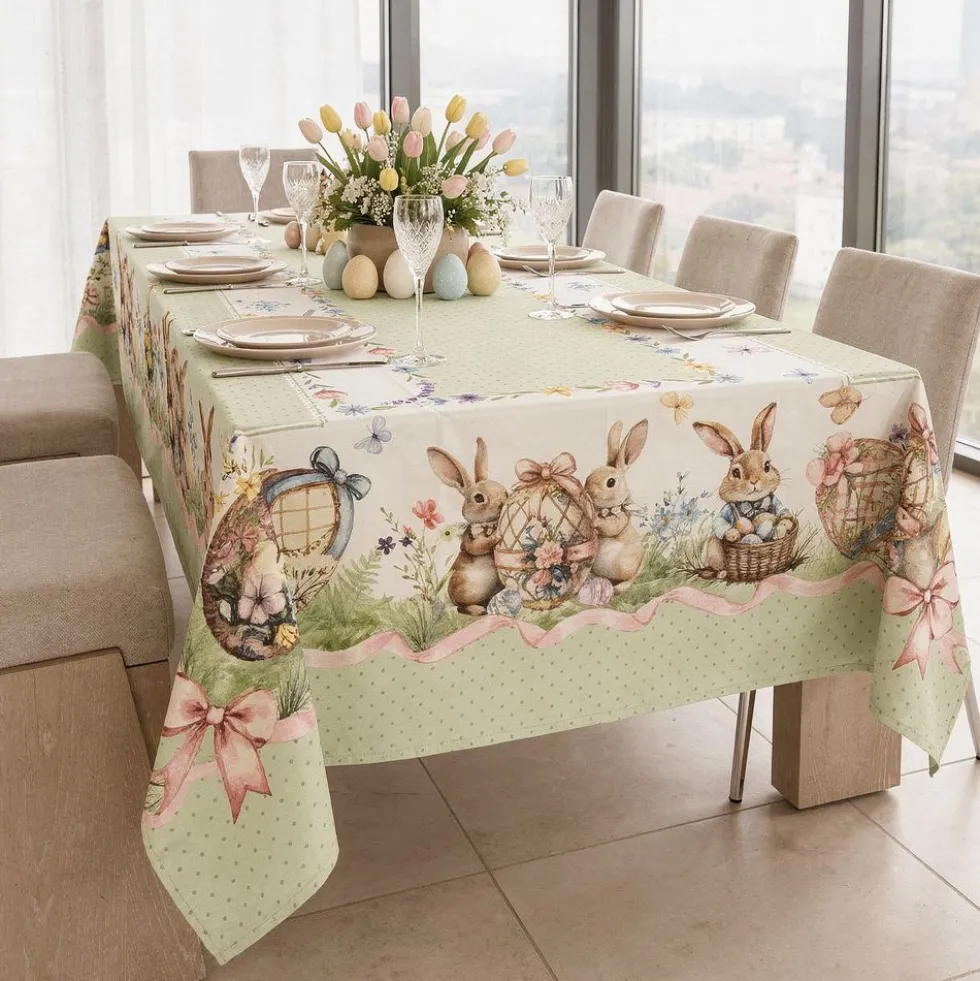Tovaglia Stampa Digitale Green Rabbit 140 x 180