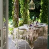 Tovaglia Tessitura Toscana Bunny Garden 100% Lino 170 x 270
