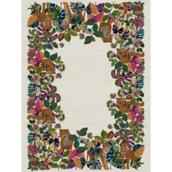 Tovaglia Tessitura Toscane Leoleaf Lino e Cotone 170 x 170