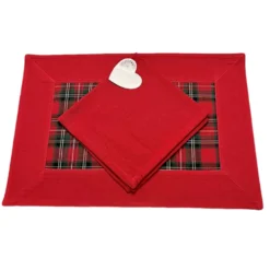 Tovaglietta Americana Check Tartan rosso