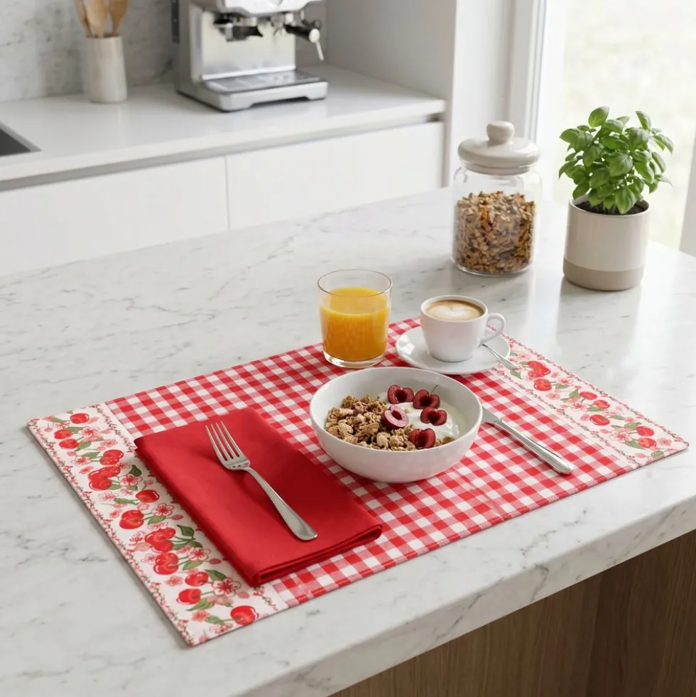 Tovaglietta Americana con tovagliolo Cherry
