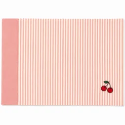 Tovaglietta Americana in Cotone Doubleface ricamo Ciliegia