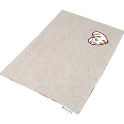 Tovaglietta Americana in Cotone Cuore Applicato Rosso Fiori
