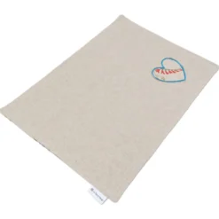 Tovaglietta Americana in Cotone Cuore Applicato Azzurro