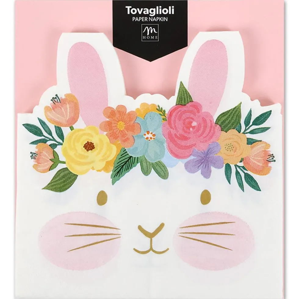 Tovaglioli Pasqua Coniglietto 33x33 cm | Confezione 15 Pezzi Carta Decorata