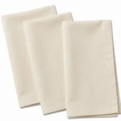 Tovagliolo su misura 100% Cotone grezzo Panama Cavalieri Panna