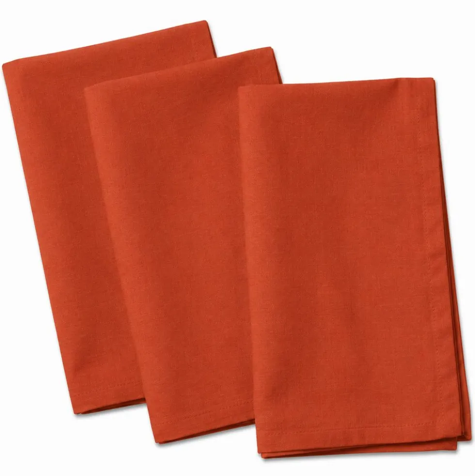 Tovagliolo su misura 100% Cotone Panama tinto in filo Cavalieri Mattone