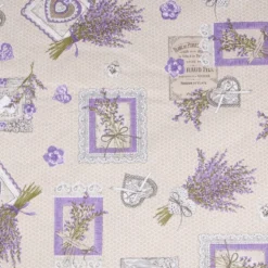 Tovagliolo su misura Lavanda Provenzale fondo Beige