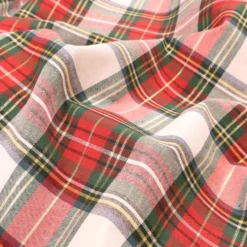 Tovagliolo su misura Tinto in filo Tartan Bianco