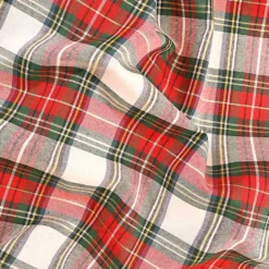 Tovagliolo su misura Tinto in filo Tartan Bianco