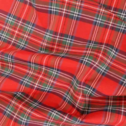 Tovagliolo su misura Tinto in filo Tartan Rosso