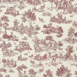 Tovagliolo su misura Toile de Jouy Bordeaux fondo Panna