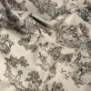 Tovagliolo su misura Toile de Jouy Tortora fondo Panna