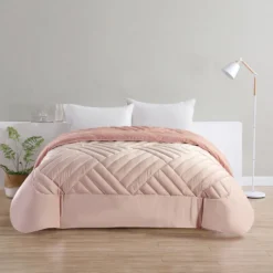 Trapunta matrimoniale Diaol Velvet Rosa antico 260 x 260