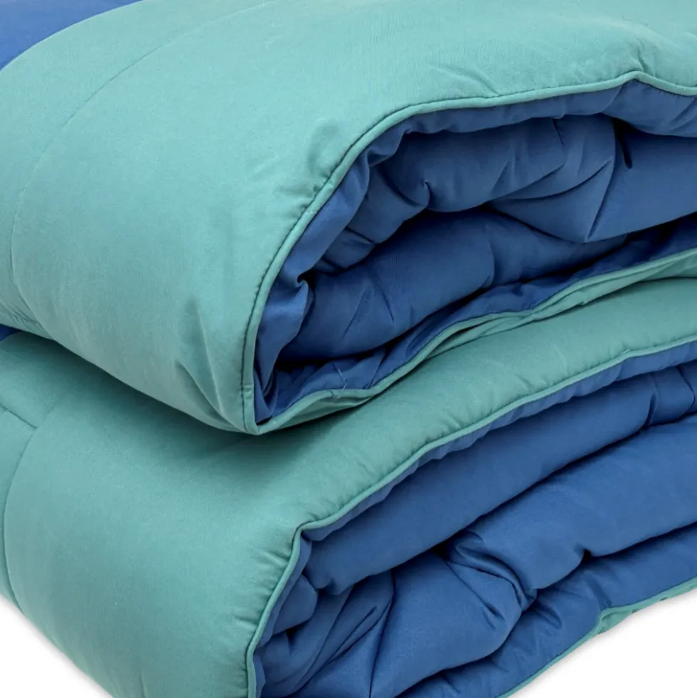 Trapunta matrimoniale Double face Double' Blu 260 x 260