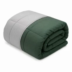 Trapunta Piumotta Verde bosco invernale 350 gr Piazza e mezzo